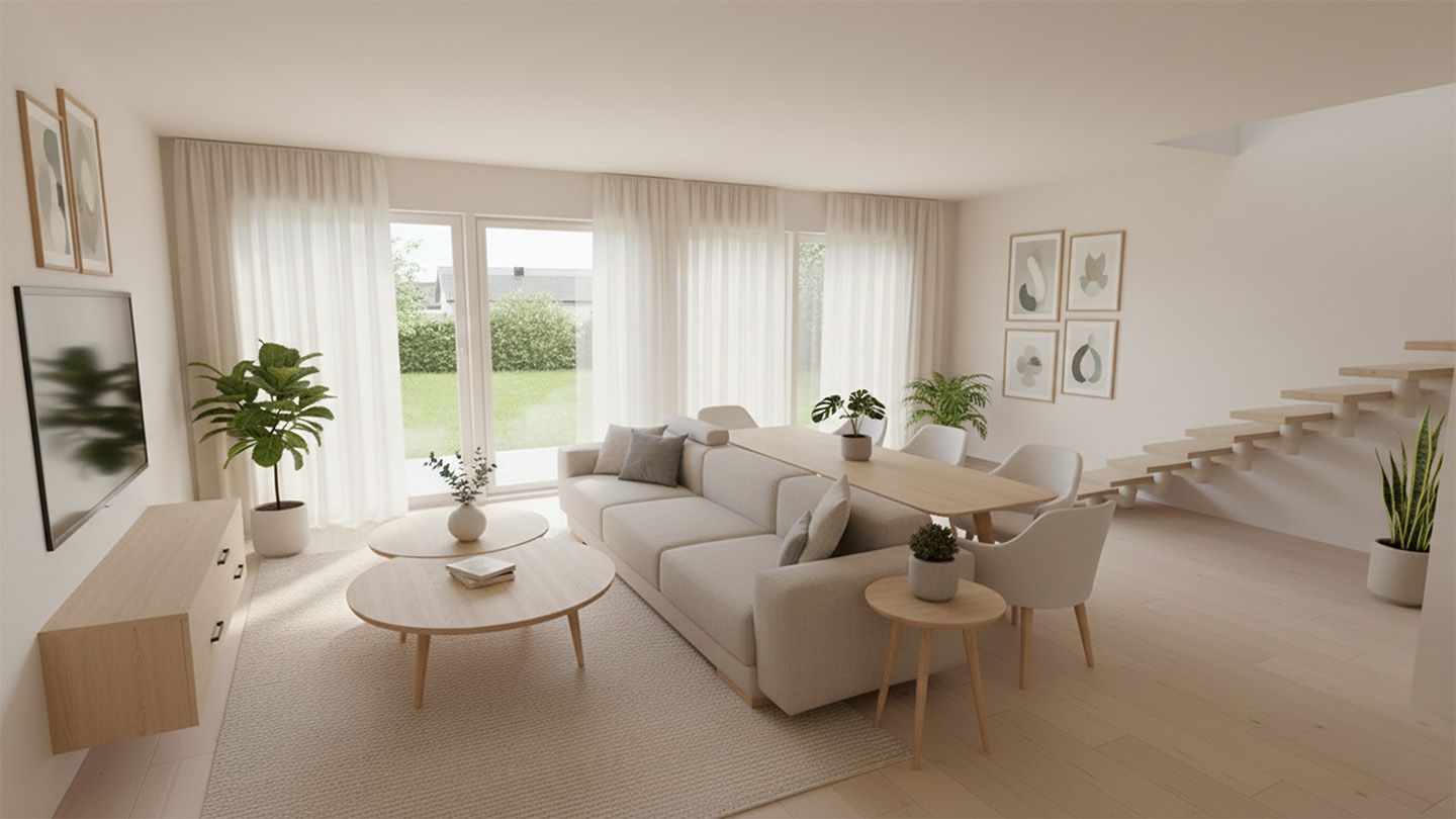 Wnętrze w stylu Skadynawskim - dom stodoła